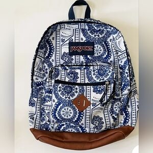 JanSport City View Backpack White Blue